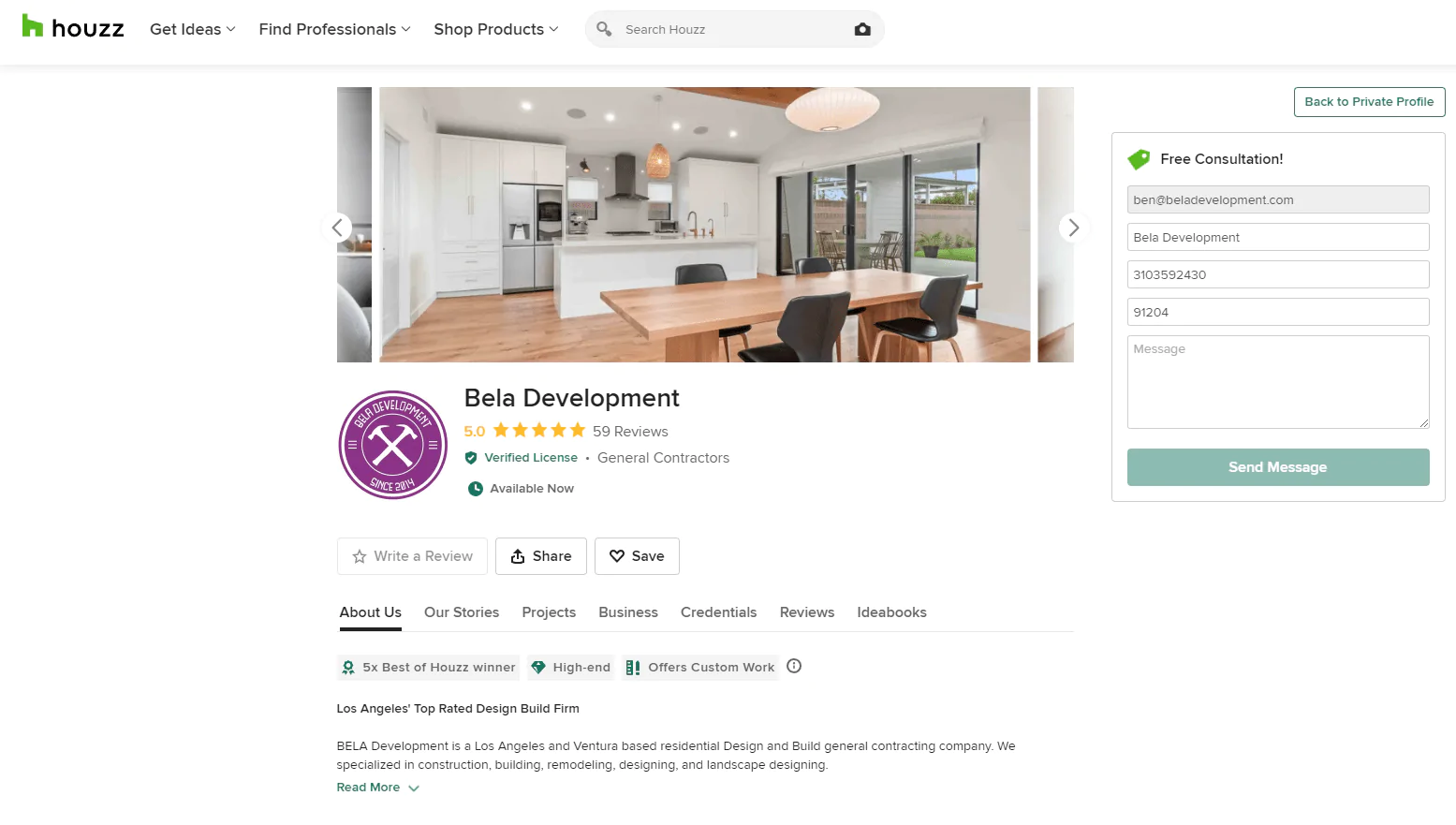 Houzz Targeted Advertising Company