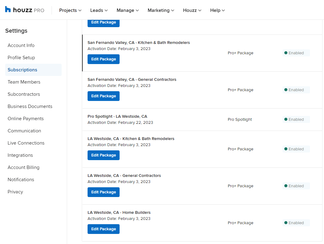 Houzz Targeted Advertising Company